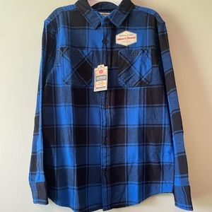 NWT boys m husky flannel shirt